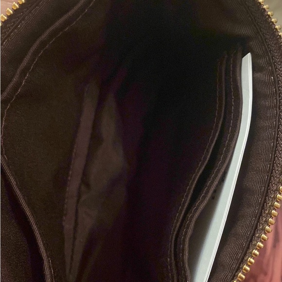 NEW COACH wristlet F11940 signature black patent leather oxblood purse gold NWOT - Picture 6 of 12